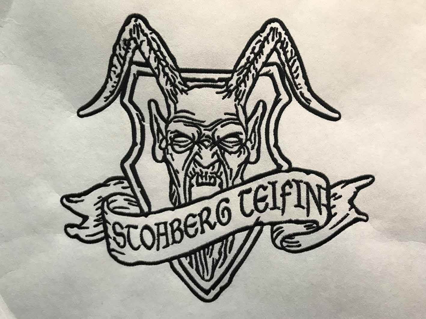 Stoabeag_Teifen Krampusjacken besticken